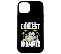 World’s #1 Coolest Drummer Vintage Drum Kit Retro Percussion Custodia per iPhone 15 Plus