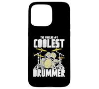 World’s #1 Coolest Drummer Vintage Drum Kit Retro Percussion Custodia per iPhone 15 Pro Max
