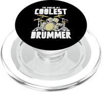 World’s #1 Coolest Drummer Vintage Drum Kit Retro Percussion PopSockets PopGrip per MagSafe