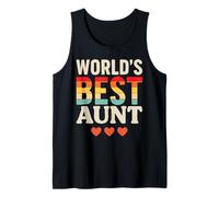 World’s Best Aunt Bold Retro for Fun Aunts Canotta