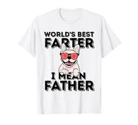 World’s Best Farter I Mean Father Funny Dog Dad Maglietta