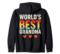 World’s Best Grandma Retro Vintage Felpa con Cappuccio