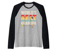 World’s Best Grandpa Retro Tools Father’s Day Maglia con Maniche Raglan
