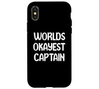 World’s Okayest Captain Funny Workplace Humor Tees Mugs Custodia per iPhone X/XS