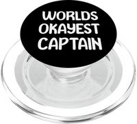 World’s Okayest Captain Funny Workplace Humor Tees Mugs PopSockets PopGrip per MagSafe