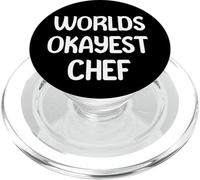 World’s Okayest chef Funny Workplace Humor Tees Mugs PopSockets PopGrip per MagSafe