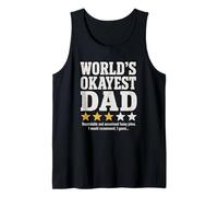 World’s Okayest Dad Funny Fathers Day Dad Review Rate Canotta