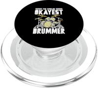 World’s Okayest Drummer Retro Music Drum Kit Artwork PopSockets PopGrip per MagSafe