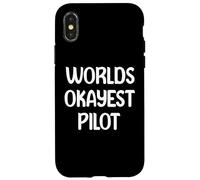 World’s Okayest PilotFunny Workplace Humor Tees Mugs Custodia per iPhone X/XS