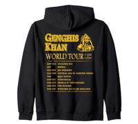 World Tour: Gengis Khan - Storico Impero mongolo Felpa con Cappuccio