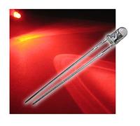 world-trading-net - 10 LED LED rossi lampeggianti trasparenti da 3 mm, diodo luminoso, cablato, diodo luminoso, come componente