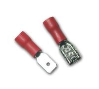 world-trading-net - 100 Coppie di connettori Piatti Rosso 4.8mm / 0.5-1.5mm²