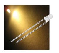 world-trading-net - 25 LED da 3 mm bianco caldo diffuso tipo WTN-3-2900ww, diodo a emissione di luce, cablato, diodo a emissione, come componente