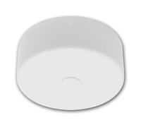 world-trading-net - Distributore a soffitto/scatola decorativa, diametro 64 mm, altezza 22 mm, colore bianco, 4 uscite laterali, attacco puntuale e pressacavo