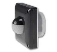 world-trading-net - Rilevatore di movimento da incasso, nero, tecnologia a 2 e 3 fili, 190°, 230 V/500 W, max 9 m, adatto a LED, IP65