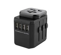 World Travel Adapter, 4 USB A - ports, with Universal to EU - power plug - Warranty: 300M NEW