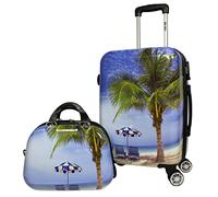 World Traveler Palm Tree Hardside - Set di 2 valigie a mano con spinner, palma, taglia unica, 50,8 x 34,3 x 22,9 cm (altezza x lunghezza x larghezza), 2,9 kg, Palma, Misura unica, Palm Tree Hardside 2