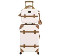 World Traveler VentureX - Valigia a mano approvata dalla compagnia aerea, leggera in policarbonato rigido con ruote girevoli, Gatsby Ivory, set da 2 pezzi a mano, approvato dalla compagnia aerea