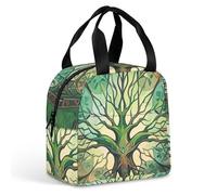 World Tree - Borsa portapranzo per donne e uomini, portatile, isolata, con manico, a prova di perdite, riutilizzabile, per lavoro, picnic, viaggi