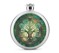 World Tree Bottiglie per liquori, bottiglia in acciaio inox da 5 once, a prova di perdite, portatile a prova di perdite, per attività all'aperto, campeggio, viaggi, regali