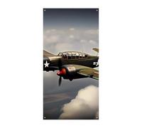 World War 2 Aircraft Airplane Door Cover Banner 90x180cm Festone Festone Stagionale Cartello di Benvenuto Decorazione Verticale Porta Appeso Per Portico Ingresso Giardino Decor