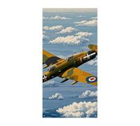 World War 2 Aircraft Airplane Door Cover Banner 90x180cm Festone Festone Stagionale Cartello di Benvenuto Decorazione Verticale Porta Appeso Per Portico Ingresso Giardino Decor