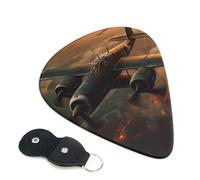 World War Aircraft - 6 plettri per chitarra, stampa su entrambi i lati, per chitarra acustica, basso, ukulele, chitarra elettrica (0,46 mm, 0,71 mm, 0,96 mm)