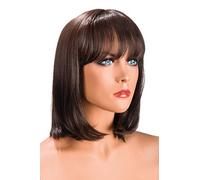 World Wigs - Parrucca castana a caschetto, media lunghezza/frangia.