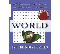 WORLD Word Search Large Print: 3 languages word search puzzle book. English, Spanish, Franch