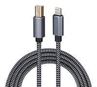 WORLDBOYU Cavo da Lightning a MIDI, cavo USB OTG tipo B, per alcuni modelli di iPhone, iPad per controller MIDI, strumento musicale elettronico, tastiera Midi, interfaccia audio di registrazione (1,8