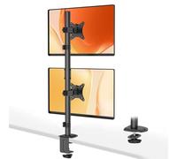 WORLDLIFT Il Supporto per Doppio Monitor Verticale per Schermo LED LCD da 17a 32 Pollici, Supporto VESA 75/100 mm, 2 Opzioni di Montaggio, Peso 9 kg