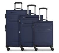 Worldpack Chicago 4 ruote Set di valigie 3 pezzi con piega di espansione blu
