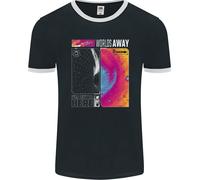 Worlds Away Black Hole Space Planets Universe Uomo Ringer T-Shirt FotL
