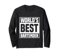 World's Best Bartender Funny Bartending Alcoholic Drink Maglia a Manica