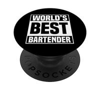 World's Best Bartender Funny Bartending Alcoholic Drink PopSockets PopGrip Adesivo