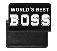 World's Best Boss - Custodia per passaporto con scomparto per carte di credito, sottile, per donne e uomini, Stile:, Taglia unica, MHXYZHW