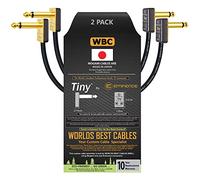 WORLDS BEST CABLES 2 unità - 25 CM - Pedale, Effetti, Patch, cavo per strumenti Realizzato su misura con filo Mogami 2319 e connettori Eminence Tiny Gold Plated ¼ pollici (6,35 mm) R/A TS