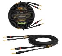 WORLDS BEST CABLES Coppia di cavi per altoparlanti HiFi audiophile con connettori a banana Eminence Gold da 3,5 metri, bassa capacità, bassa induttanza, OFC ad alta purezza, OFC