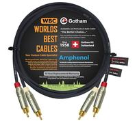 WORLDS BEST CABLES Gotham GAC-4/1 (Nero) - Cavo di interconnessione audio bilanciato Star-Quad con Amphenol ACPR pressofuso, connettori RCA placcati oro, direzionali