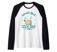 Worlds Best Cook Dad Funny Cooking GNOME for Fathers Day Maglia con Maniche Raglan