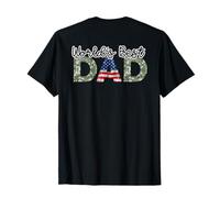 Worlds Best Dad Patriotic Fathers Day 4 luglio Maglietta