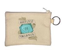 World's Best Dungeon Master Natural 20 portachiavi portamonete beige