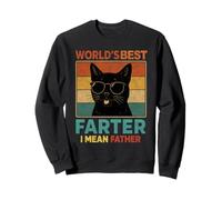 World's Best Farter I Mean Father Funny Cat Dad Father's Day Felpa