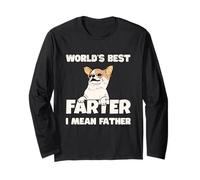 World's Best Farter I Mean Father Funny Dog Fathers Day Maglia a Manica