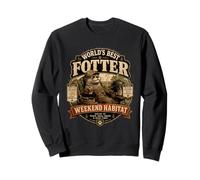 Worlds Best Fotter Funny Lontra Backyard Dad Weekend Habitat Felpa