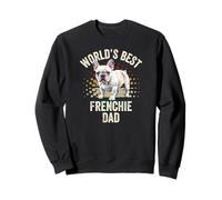 World's Best Frenchie Dad Funny Retro Bulldog Francese Daddy Felpa