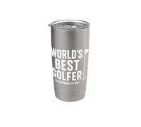 Worlds best Golfer, According to me Bicchiere termico in acciaio inox doppia parete