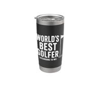 Worlds best Golfer, According to me Bicchiere termico in acciaio inox doppia parete
