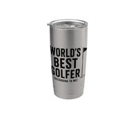Worlds best Golfer, According to me Bicchiere termico in acciaio inox doppia parete