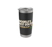 Worlds best Golfer, According to me Bicchiere termico in acciaio inox doppia parete